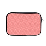 A Red And White Background With A Pattern Apple MacBook Pro 13  Zipper Case