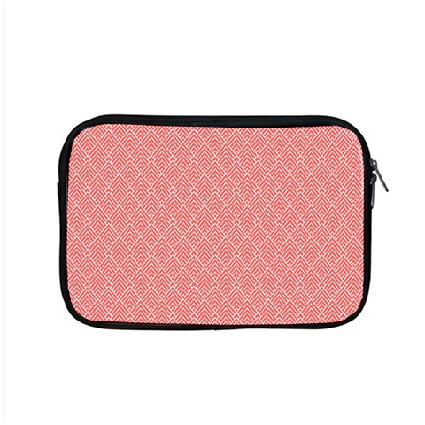 A Red And White Background With A Pattern Apple MacBook Pro 15  Zipper Case from ArtsNow.com Front