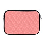 A Red And White Background With A Pattern Apple MacBook Pro 17  Zipper Case