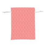 A Red And White Background With A Pattern Lightweight Drawstring Pouch (S)