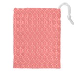 A Red And White Background With A Pattern Drawstring Pouch (4XL)