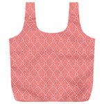 A Red And White Background With A Pattern Full Print Recycle Bag (XXL)