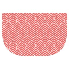 A Red And White Background With A Pattern Make Up Case (Small) from ArtsNow.com Side Right