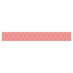 A Red And White Background With A Pattern Make Up Case (Small) from ArtsNow.com Zipper Tape Front