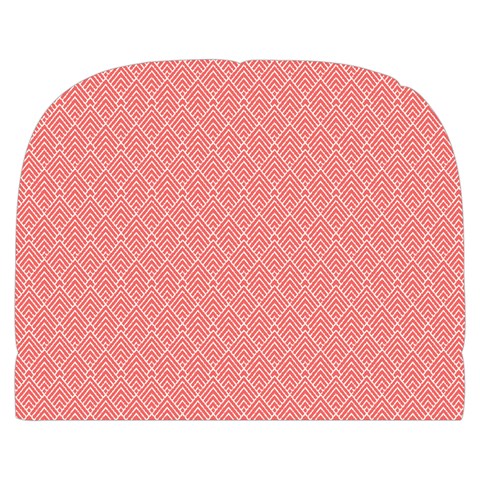 A Red And White Background With A Pattern Make Up Case (Large) from ArtsNow.com Front