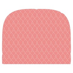 A Red And White Background With A Pattern Make Up Case (Large) from ArtsNow.com Back