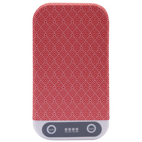 A Red And White Background With A Pattern Sterilizers from ArtsNow.com Front