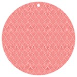 A Red And White Background With A Pattern UV Print Acrylic Ornament Round