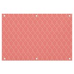 A Red And White Background With A Pattern Banner and Sign 6  x 4 