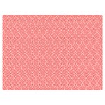 A Red And White Background With A Pattern Premium Plush Fleece Blanket (Extra Small)