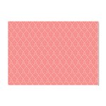 A Red And White Background With A Pattern Crystal Sticker (A4)