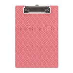 A Red And White Background With A Pattern A5 Acrylic Clipboard