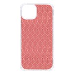 A Red And White Background With A Pattern iPhone 13 TPU UV Print Case