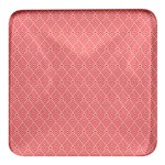 A Red And White Background With A Pattern Square Glass Fridge Magnet (4 pack)