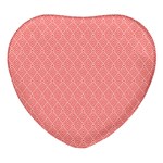 A Red And White Background With A Pattern Heart Glass Fridge Magnet (4 pack)