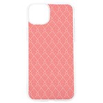 A Red And White Background With A Pattern iPhone 15 Pro TPU UV Print Case