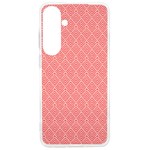 A Red And White Background With A Pattern Samsung Galaxy S24 Ultra 6.9 Inch TPU UV Case