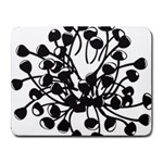 A Black And White Picture Of A Bunch Of Flowers Small Mousepad