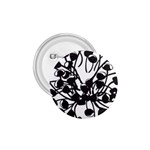 A Black And White Picture Of A Bunch Of Flowers 1.75  Buttons