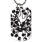 A Black And White Picture Of A Bunch Of Flowers Dog Tag (Two Sides)