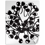 A Black And White Picture Of A Bunch Of Flowers Canvas 18  x 24 