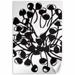 A Black And White Picture Of A Bunch Of Flowers Canvas 20  x 30 