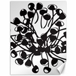 A Black And White Picture Of A Bunch Of Flowers Canvas 36  x 48 