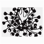 A Black And White Picture Of A Bunch Of Flowers Large Glasses Cloth