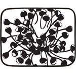 A Black And White Picture Of A Bunch Of Flowers Fleece Blanket (Mini)