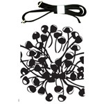 A Black And White Picture Of A Bunch Of Flowers Shoulder Sling Bag