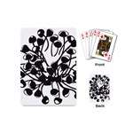 A Black And White Picture Of A Bunch Of Flowers Playing Cards Single Design (Mini)