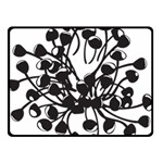 A Black And White Picture Of A Bunch Of Flowers Two Sides Fleece Blanket (Small)