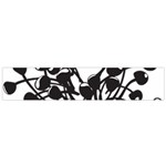 A Black And White Picture Of A Bunch Of Flowers Small Premium Plush Fleece Scarf