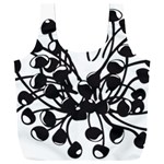 A Black And White Picture Of A Bunch Of Flowers Full Print Recycle Bag (XXL)