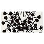 A Black And White Picture Of A Bunch Of Flowers Banner and Sign 6  x 3 