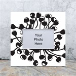 A Black And White Picture Of A Bunch Of Flowers White Box Photo Frame 4  x 6 