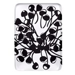 A Black And White Picture Of A Bunch Of Flowers Rectangular Glass Fridge Magnet (4 pack)