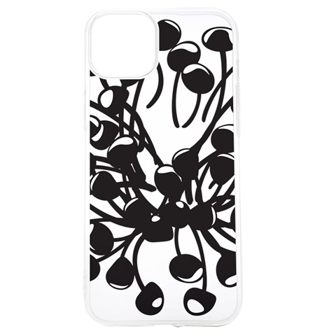 A Black And White Picture Of A Bunch Of Flowers iPhone 15 TPU UV Print Case from ArtsNow.com Front