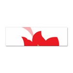 A Red Flower With A Black Background Sticker Bumper (100 pack)