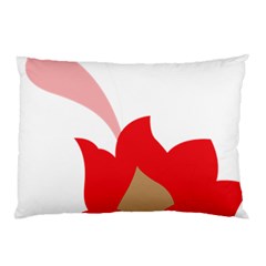 A Red Flower With A Black Background Pillow Case (Two Sides) from ArtsNow.com Back