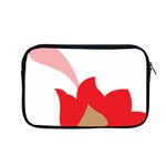 A Red Flower With A Black Background Apple MacBook Pro 13  Zipper Case