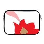 A Red Flower With A Black Background Apple MacBook Pro 17  Zipper Case