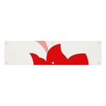 A Red Flower With A Black Background Banner and Sign 4  x 1 