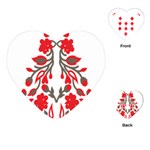 A Red And Beige Scarf With A Picture Of A Woman Holding A Tennis Racket Playing Cards Single Design (Heart)