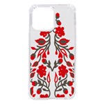 A Red And Beige Scarf With A Picture Of A Woman Holding A Tennis Racket iPhone 14 Pro Max TPU UV Print Case