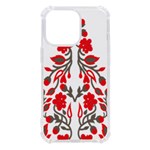 A Red And Beige Scarf With A Picture Of A Woman Holding A Tennis Racket iPhone 13 Pro TPU UV Print Case