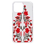 A Red And Beige Scarf With A Picture Of A Woman Holding A Tennis Racket iPhone 13 Pro Max TPU UV Print Case