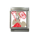 A Design Of A Red Flower On A White Background Italian Charm (13mm)