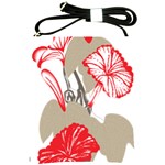 A Design Of A Red Flower On A White Background Shoulder Sling Bag