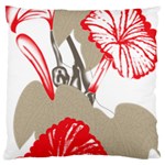 A Design Of A Red Flower On A White Background Large Cushion Case (One Side)